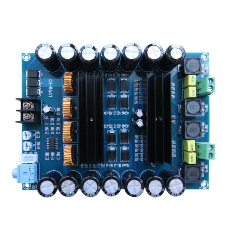 XH-M641 TPA3116D2 DC12V 24V 150W X 2 Audio High Power 2 Channels Car Amplifier With Boost Board E5-003